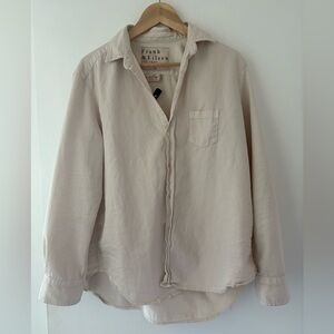 Frank & Eileen Cream Eileen Shirt Size L